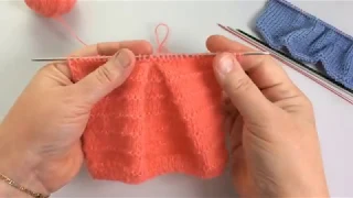 Складки для сарафана / Вязание спицами / Knitting Folds for maternity dress.