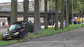 Разбил Mercedes Benz об дерево!!!!
