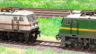 WAG9 RESCUE WAP7 SUPER FAST EXPRESS | LHB COACHES - Train Simulator