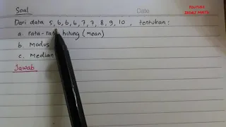 Menghitung rata-rata (mean), median, modus, statistika matematika smp