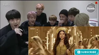 BTS reacts to Bollywood song Deewani mastani | Deepika Padukone | Ranveer Singh | BANGTAN BOMB TV