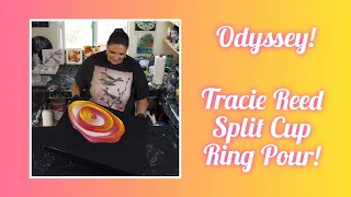 Odyssey 💫 Gorgeous Acrylic Tracie Reed Big Split Cup Ring Pour w/ Negative Space!