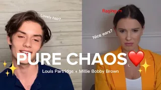 Millie Bobby Brown and Louis Partridge being chaotic (p.1)