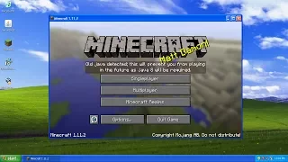 Trying Minecraft on Windows XP