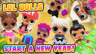 LOL Surprise Dolls Start a New Year! Featuring Sugar Queen, Dollface, Curious QT, and Honeybun!