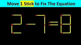 Matchstick Puzzle - Fix The Equation #matchstickpuzzle #simplylogical