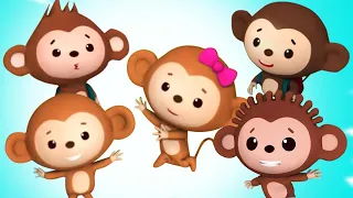 Five Little Monkeys, Learn Counting and Kids Educational Rhymes by Little Eddie