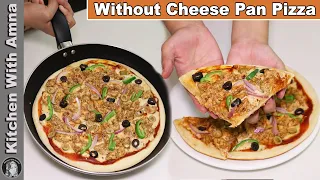 Without Cheese Pizza Recipe Soft Aur Easy Without Oven Pizza | Kitchen With Amna