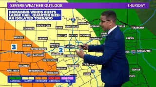 UPDATE: Severe storms coming through DFW again on Thursday