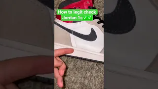 How to legit check Jordan 1s