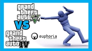 GTA 5 VS GTA 4 PC : Euphoria ragdoll physics comparison