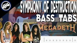 Megadeth - Symphony of Destruction | Bass Cover With Tabs in the Video