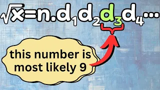 probability of digits in a square root