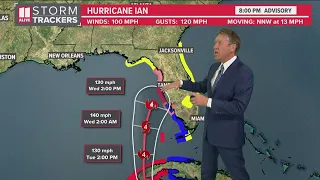 Monday 10:30 p.m. update | Hurricane Ian: Path and track of hurricane