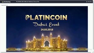 PlatinCoin вебинар Алекса и Игоря про ивент в Дубае промо