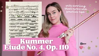 Flute Etude No. 4 from 24 Etudes Mélodiques by Kummer | play along and practice tips