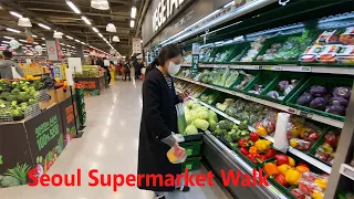 Korean Supermarket Walking Tour - HomePlus   Grocery  Shopping Walk - Seoul | 한국 슈퍼마켓 구경하기