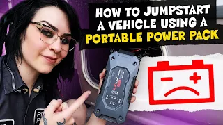 How to Jumpstart a Vehicle Using a Portable Power Pack!