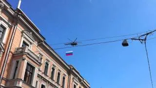 Helicopter Flyover at Moscow Victory Day Parade 2011
