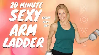 20 MINUTE SEXY ARM LADDER | Great QUICK Workout! | Tracy Steen