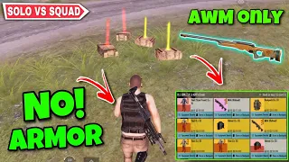 No Armor ❌ & AWM Only Challenge In Advance Mode | Pubg Metro Royale Chapter 16