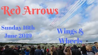 Red Arrows Flat Display on Final Day of Wings & Wheels at Dunsfold (with comms)