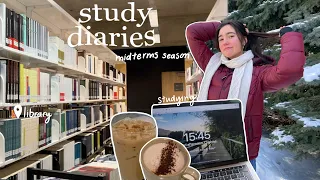 study diaries | midterm season, coffeeshop & library trips, busy days