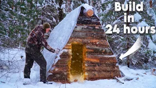 BUILD A WARM LOG CABIN IN 24 HOURS