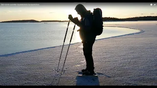 2021-03-05 Skating in Summer Archipelago, Espoo, Finland. Luistellen Espoon Suvisaaristossa