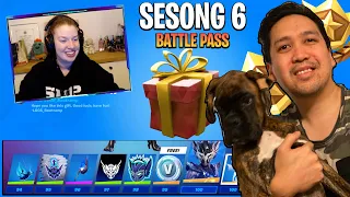 Sara får GRATIS Fortnite SESONG 6 BATTLE PASS av Lloyd❤️