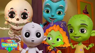 Семья пальцев монстров Little Tritans мульт и Хэллоуин музыка видео для детей