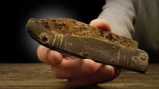 Pocket Knife Restoration + New Handle / Very Rusty #restoration #asmr