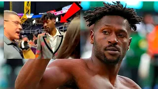 Ex NFL Star Antonio Brown Has HEATED ALTERCATION with SECURITY at ARENA FOOTBALL GAME!