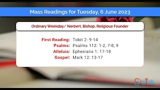 Catholic Mass Readings in English - June 06 2023
