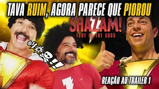 SHAZAM 2 , TAVA RUIM, PARECE QUE PIOROU - Reação ao Trailer 1 -  Irmãos Piologo Filmes #SHAZAM2