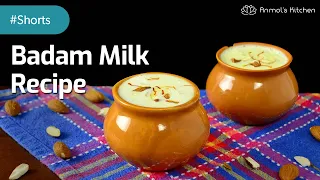 BADAM MILK WITHOUT SOAKING #Shorts Recipe | Quick Almond Milk | Badam Doodh | AnmolsKitchen