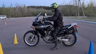 WC3 Motogymkhana training on Transalp 650