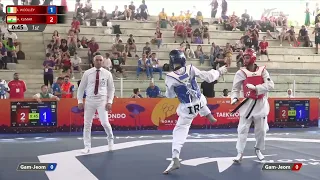 303 M-58kg R-32 WOOLLEY Jack IRL 🔵 vs 🔴 KUMAR Aman IND I Rome 2022 World Taekwondo GP