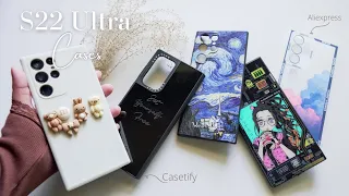 Galaxy S22 Ultra Phone Case Haul - Aesthetic Unboxing | Casetify🪞 + Aliexpress case haul ☁️💫