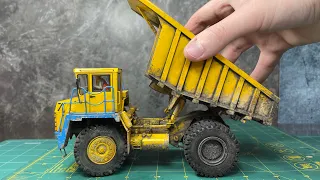 THE MODEL - of Rock handler dump truck BelAZ 1/43. Assembling and painting