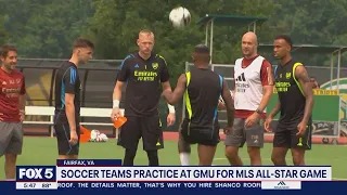 Teams practice at George Mason University for MLS All-Star Game