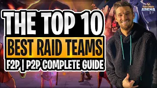 The Top 10 BEST Raid Teams to Farm | Complete F2P & P2P Team Strategy Guide | Disney Sorcerers Arena