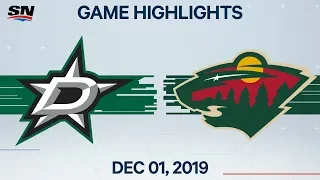 NHL Highlights | Stars vs. Wild – Dec. 1, 2019
