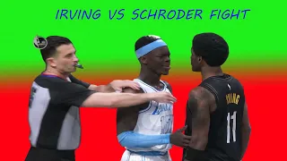 First time Kyrie Irving and Dennis Schroder both get ejected