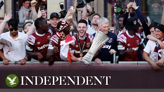 West Ham celebrate Europa Conference League win with victory parade