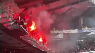 Bayern München fans pyroshow away against Werder Bremen