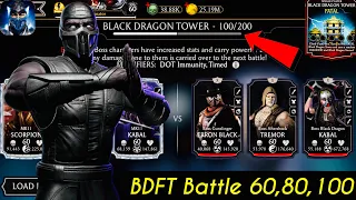 Black Dragon Fatal Tower Bosses Battle 60,80 & 100 Fights + Reward | MK Mobile