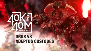 Adeptus Custodes vs Orks. Returning Fan Favourites Face Off. Warhammer 40k in 40 minutes