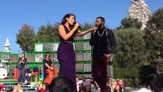 Jordin Sparks and Jason Derulo perform "Baby It's Cold Outside" at Disneyland