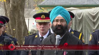 Sikh Remembrance Day Ceremony 2022 | Rogers tv